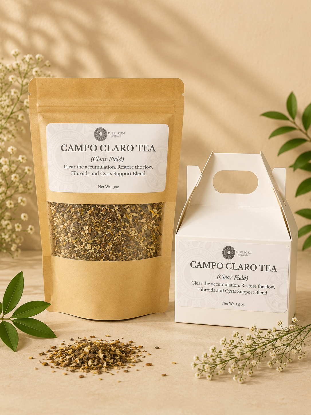 Campo Claro — Botanical Tea for Fibroid & Cyst-Focused Wellness Rituals